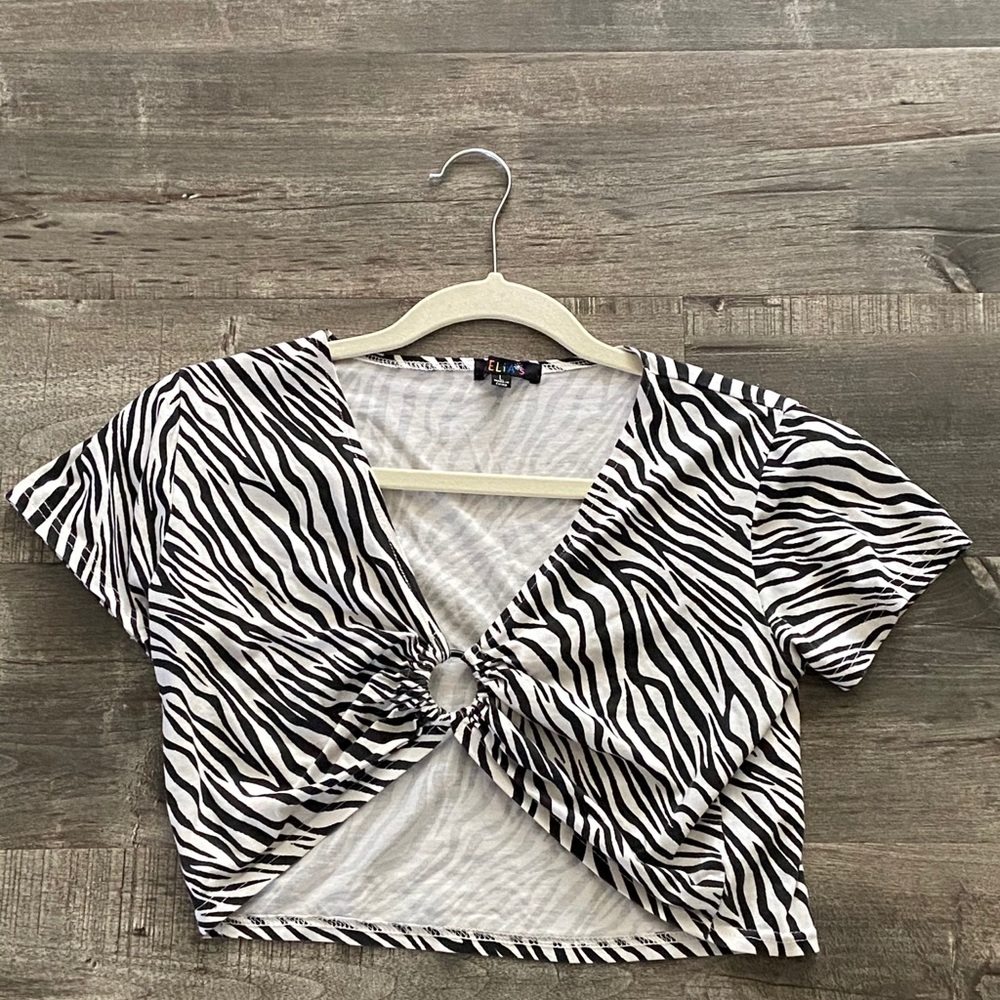 Dolls Kill Delias Zebra Crop Top